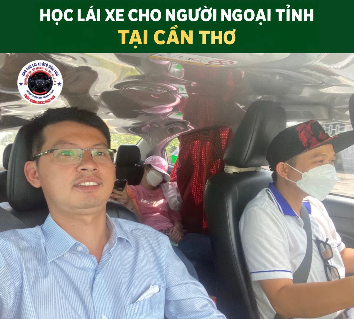 Học lái xe ngoại tỉnh Cần Thơ - ảnh thực hành cùng giáo viên